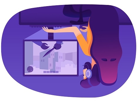 ゲーム中のゲーマー