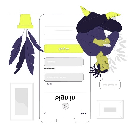 サイトに登録する男性