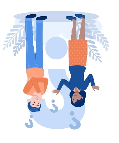 質問をする男性と女性