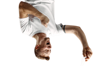 賭けに勝った男性